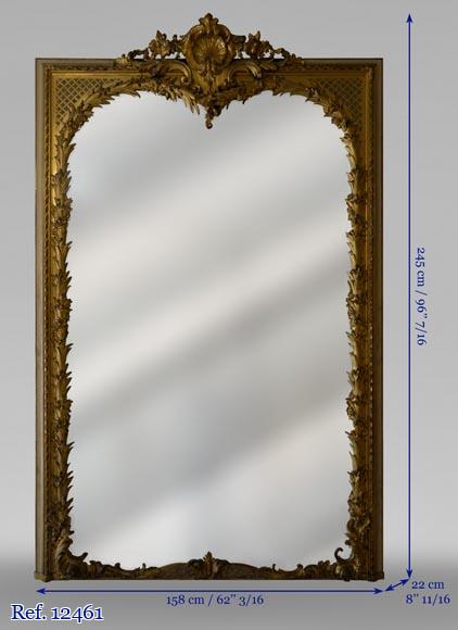 Antique gilded Louis XV style trumeau-7