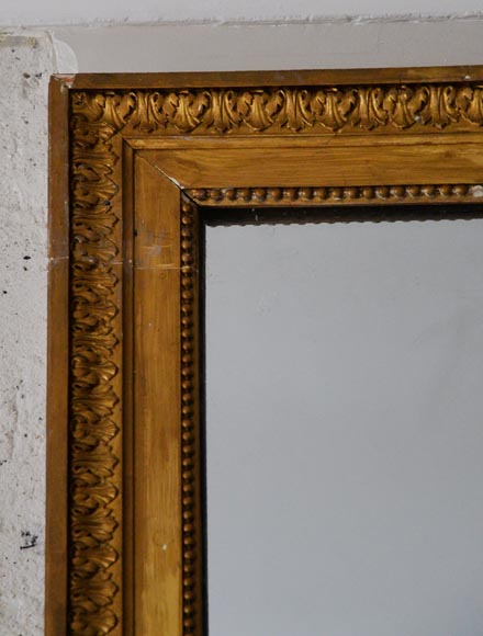 Antique Louis XVI style trumeau gilded painting-3