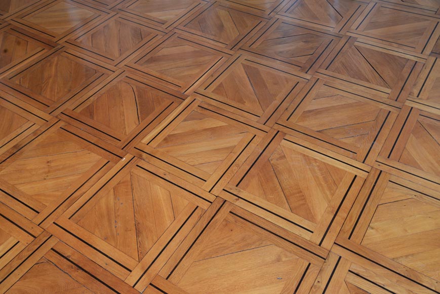 Lot of 48 m2 of antique parquet flooring, Napoleon III style