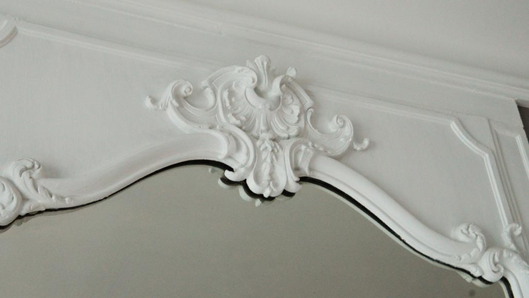 Antique Louis XV style trumeau with shell-2