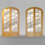 Pair of double doors with mirrors 
