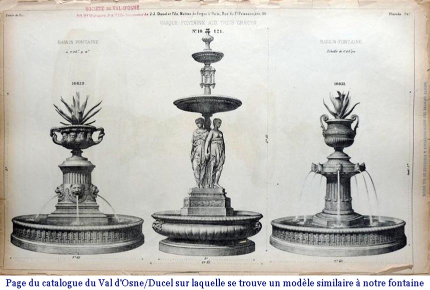 DUCEL from Germain PILON, Cast iron fountain  “the Three graces” -1