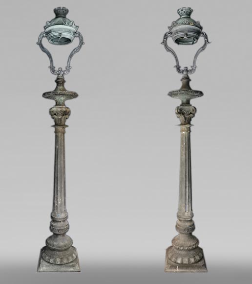 Important pair of bronze candelabra, 1868-0