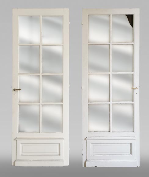 Pair of simple doors with mirrors, end of the 19th century-0