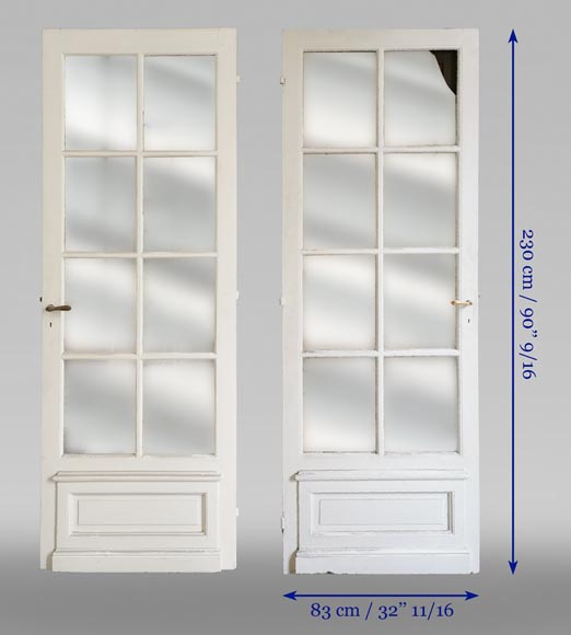 Pair of simple doors with mirrors, end of the 19th century-11