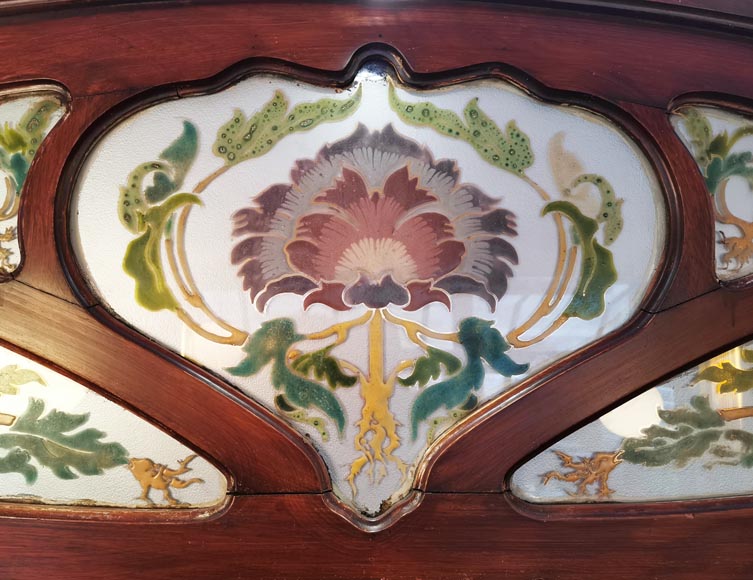 Art Nouveau mahogany woodwork from Café Barjot in Paris, 1905-9