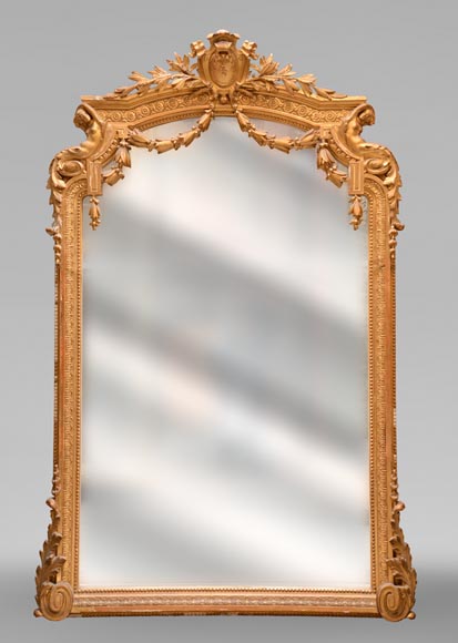 Outstanding Napoleon III trumeau with espagnolettes-0