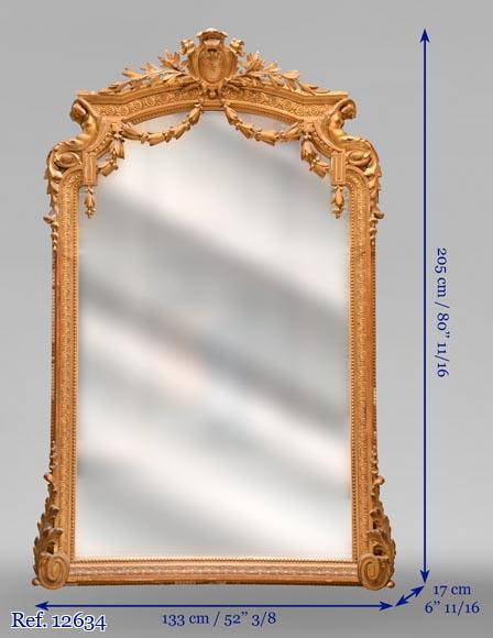Outstanding Napoleon III trumeau with espagnolettes-8