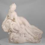 Félix Soules (1857 - 1904) « A DREAM », White Carrara marble, circa 1894