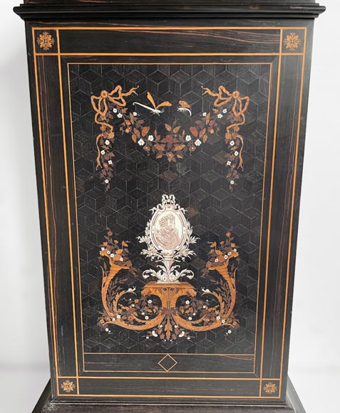 Charles Hunsinger (attributed to), Beautiful presentation stand with a marquetry decor, circa 1870-1880-5