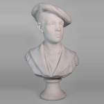 Ettore XIMENES (1855-1926) (attr. to), « Boy with a beret », Carrara marble bust, Second half of the 19th century