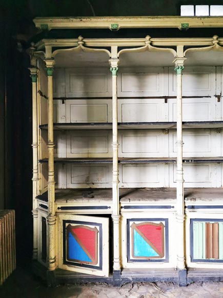 Pair of neo-gothic store display furniture, circa 1870-3