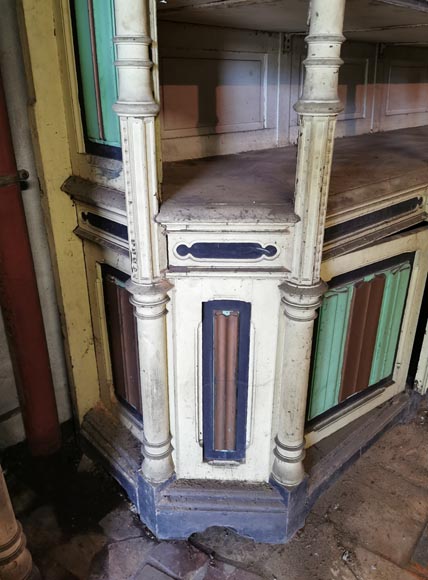 Pair of neo-gothic store display furniture, circa 1870-9