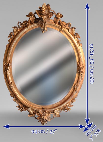 Napoleon III beveled mirror, second half of the 19th century-8