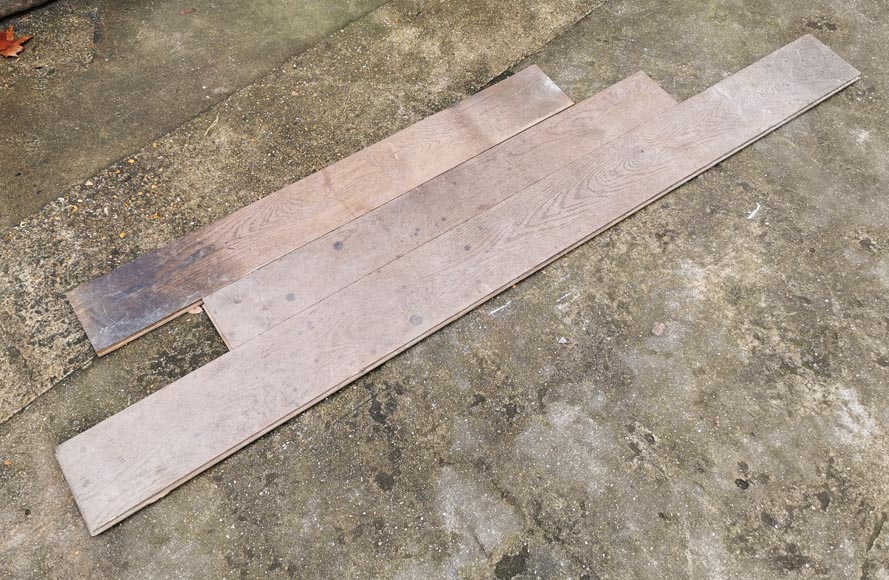 Lot of 24m² linear oak parquet flooring Lot of 24m² linear oak parquet flooring-1