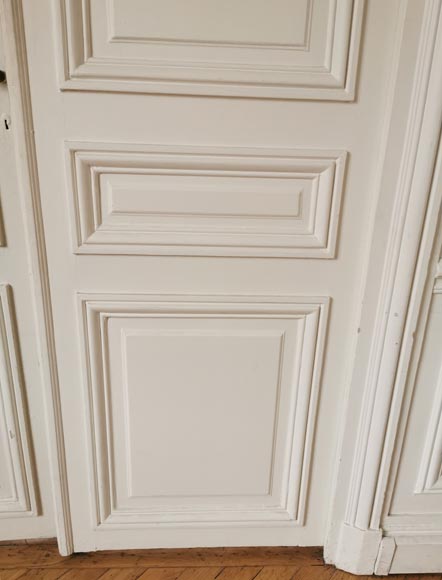 Double door in wood with square mirrors-6