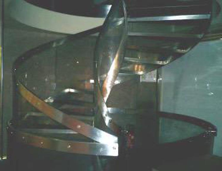   Spiral inox staircase, circa 1970-0