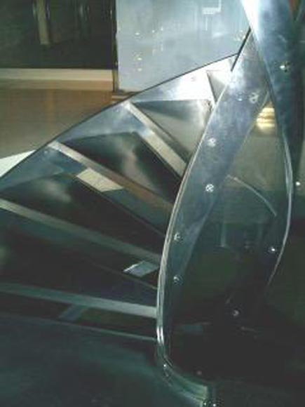   Spiral inox staircase, circa 1970-3