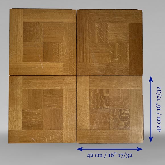 Lot of 35m² of parquet flooring shaped as squares-5