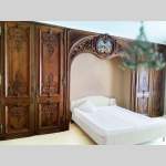 Louis XV style bed alcove in oak, beginning of the 20th century