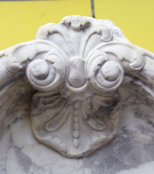 Small Louis XV interior fountain, Arabescato marble-2