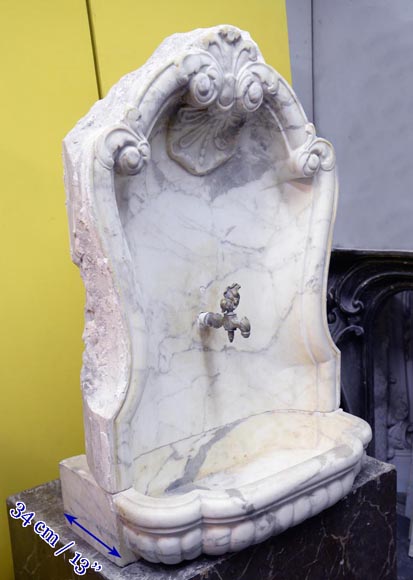 Small Louis XV interior fountain, Arabescato marble-3