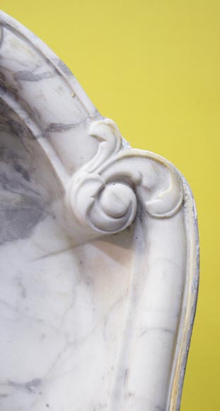 Small Louis XV interior fountain, Arabescato marble-4