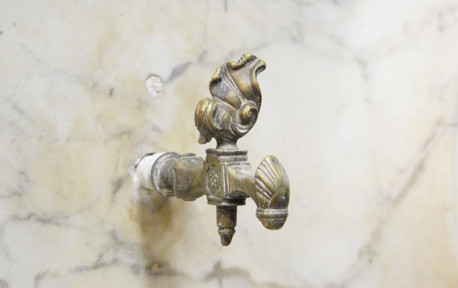 Small Louis XV interior fountain, Arabescato marble-8