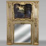 Louis XV period trumeau with painted landscape