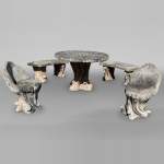 Concrete Rustic style garden furniture imitating trees, middle of the 19th century