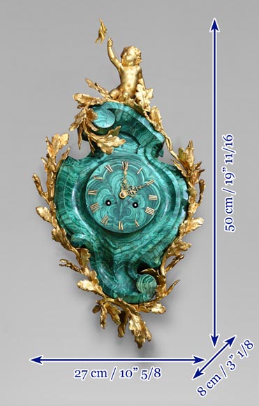 Napoleon III style sconce in bronze and malachite-14