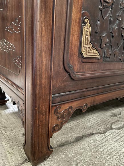 Gabriel VIARDOT, Shelving unit with dragon decoration and mother of pearl marquetry, circa 1880-1890-15