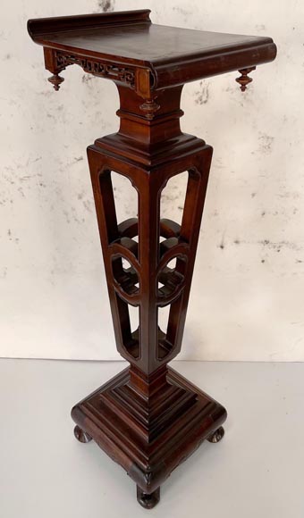 Gabriel VIARDOT - Beautiful square stand with a coiling dragon-1