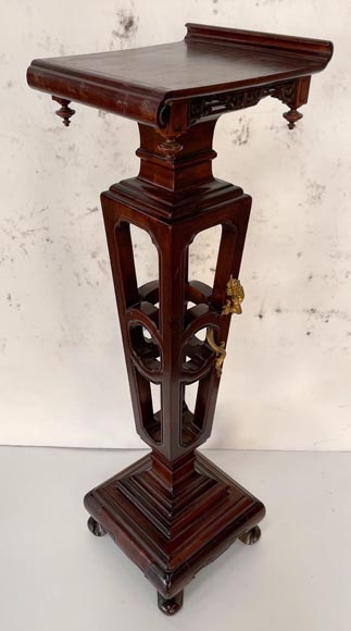 Gabriel VIARDOT - Beautiful square stand with a coiling dragon-2