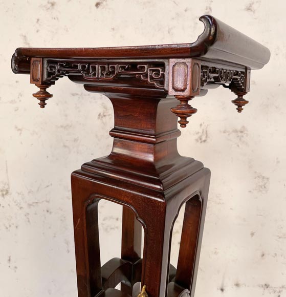 Gabriel VIARDOT - Beautiful square stand with a coiling dragon-5
