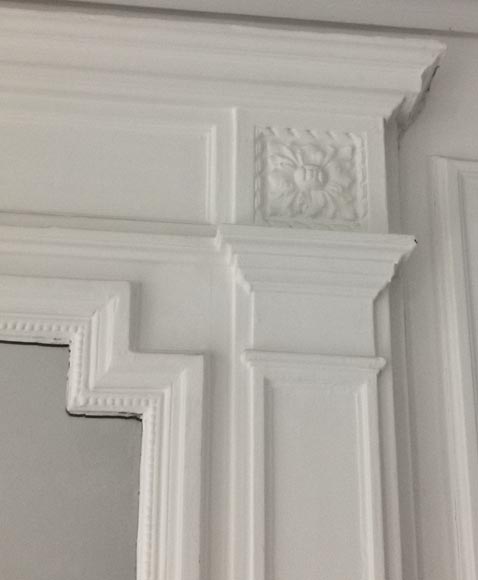 Louis XVI style trumeau with pilasters and rosaces-2
