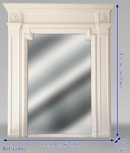 Louis XVI style trumeau with pilasters and rosaces-4