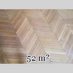 Lot of 52 m² of antique Point de Hongrie oak parquet flooring