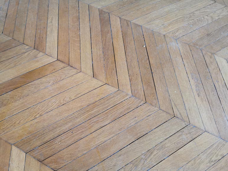 Lot of 52 m² of antique Point de Hongrie oak parquet flooring-6