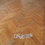 Lot of 12,5 m² of antique Point de Hongrie oak parquet flooring