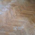 Lot of 15 m² of antique Point de Hongrie oak parquet flooring