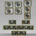 Emile Müller (1823-1889), Set of earthenware panels, circa 1880-1889
