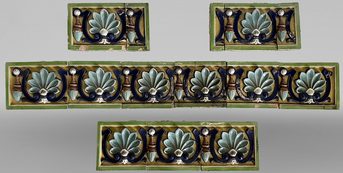 Emile Müller (1823-1889), Set of earthenware panels, circa 1880-1889-2