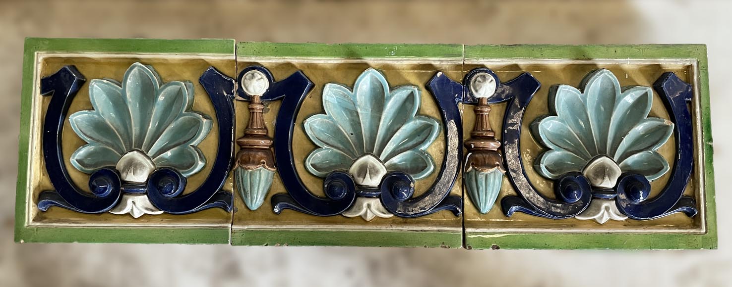 Emile Müller (1823-1889), Set of earthenware panels, circa 1880-1889-7