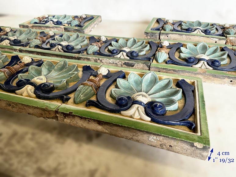 Emile Müller (1823-1889), Set of earthenware panels, circa 1880-1889-8