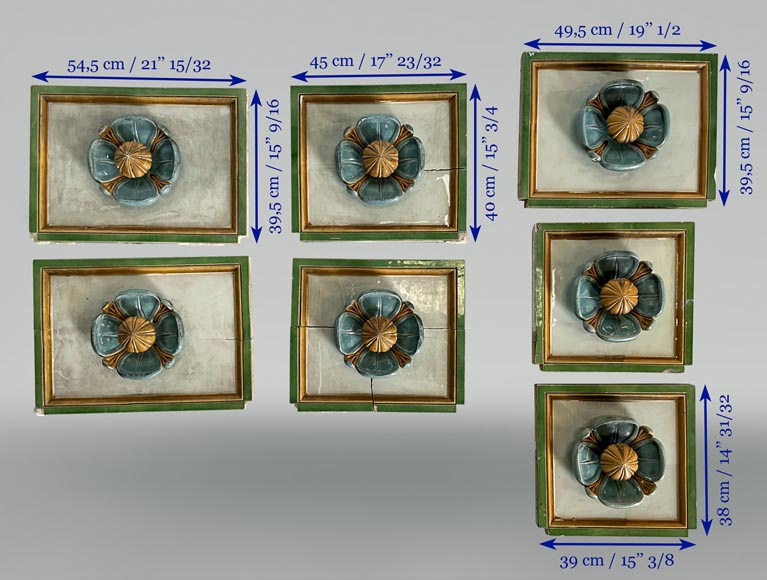 Emile Müller (1823-1889), Set of earthenware panels, circa 1880-1889-9