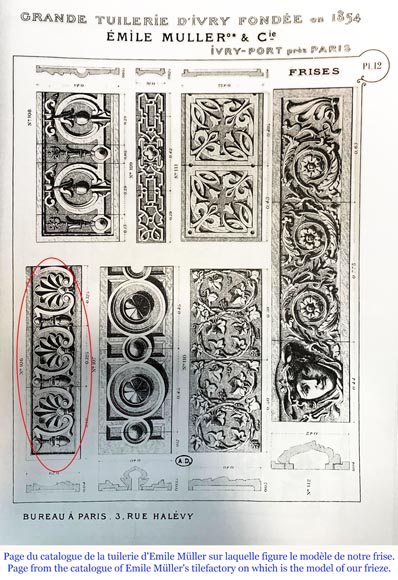 Emile Müller (1823-1889), Set of earthenware panels, circa 1880-1889-11