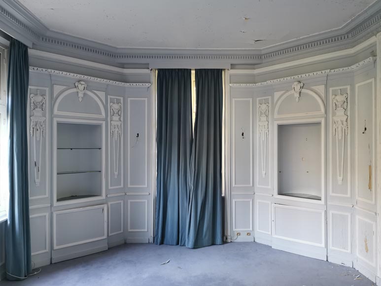 Beautiful pine tree paneled room with a Neo-classical decor, Louis XVI period and after-6