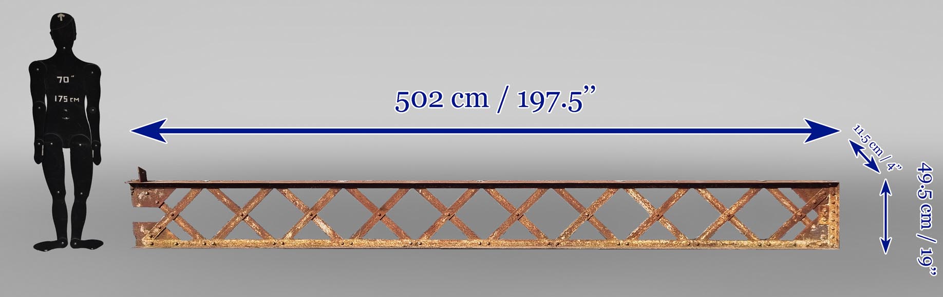 Two rectangular metallic structures, 19th century-11