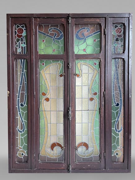 Art Nouveau, stained glass beginning of the 20th century-0